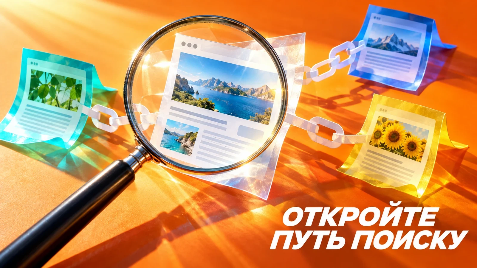 Авторский цветной постер: «ОТКРОЙТЕ ПУТЬ ПОИСКУ»