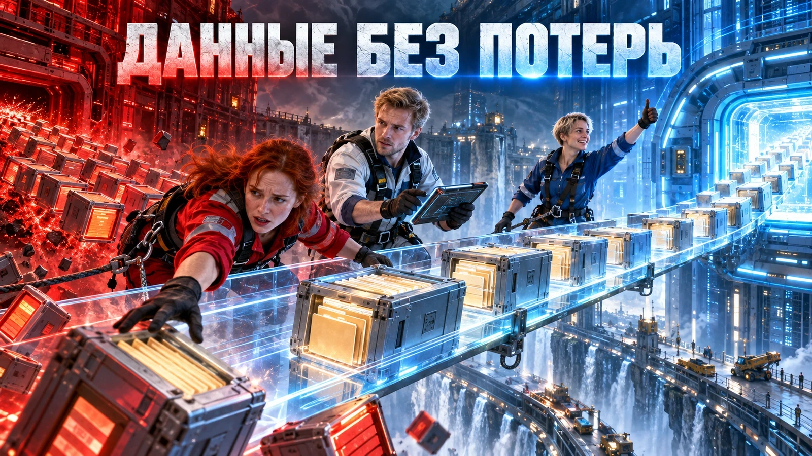 Команда переносит массив данных по защищённому мосту без потерь