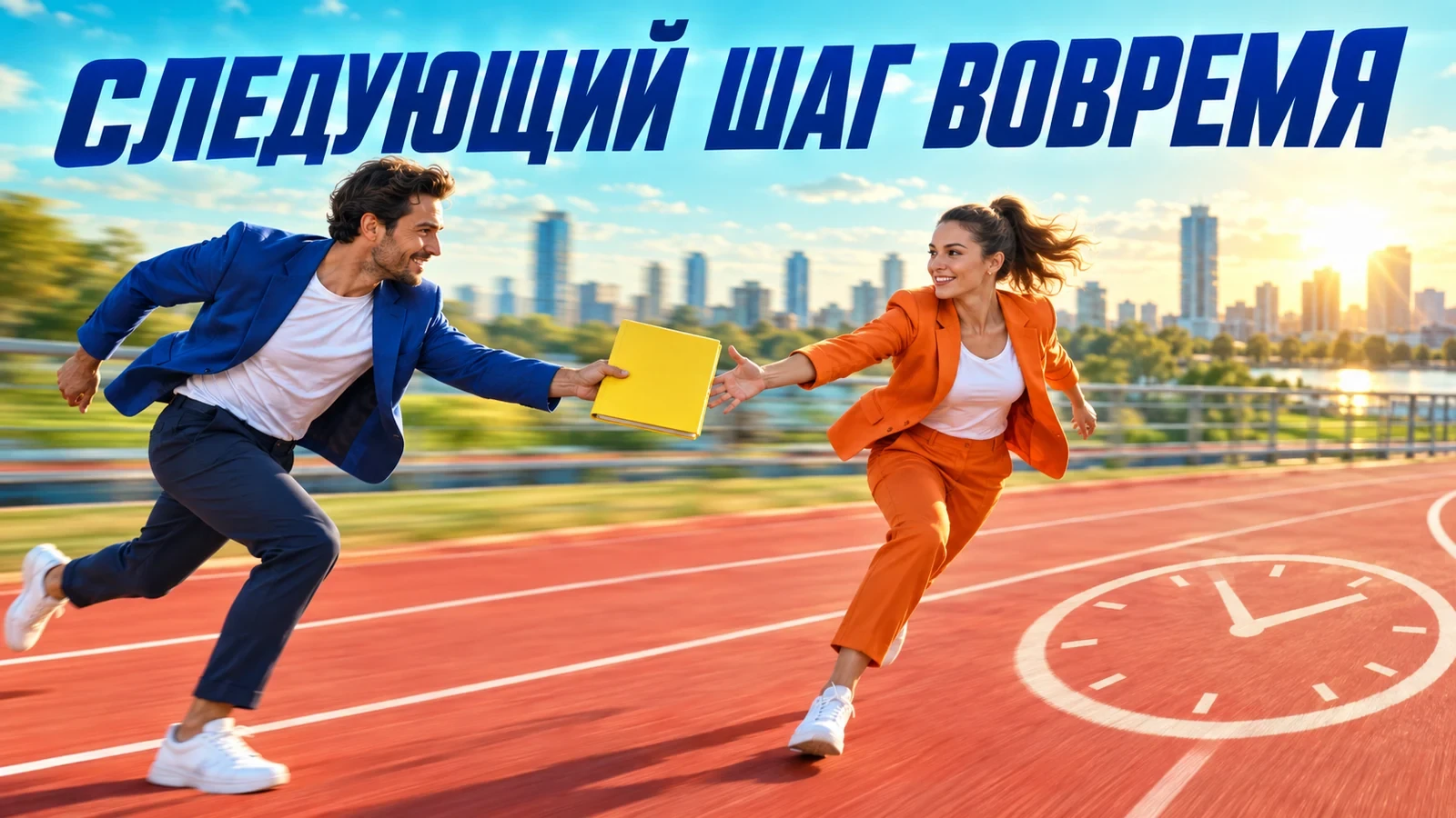 Авторский цветной постер: «СЛЕДУЮЩИЙ ШАГ ВОВРЕМЯ»