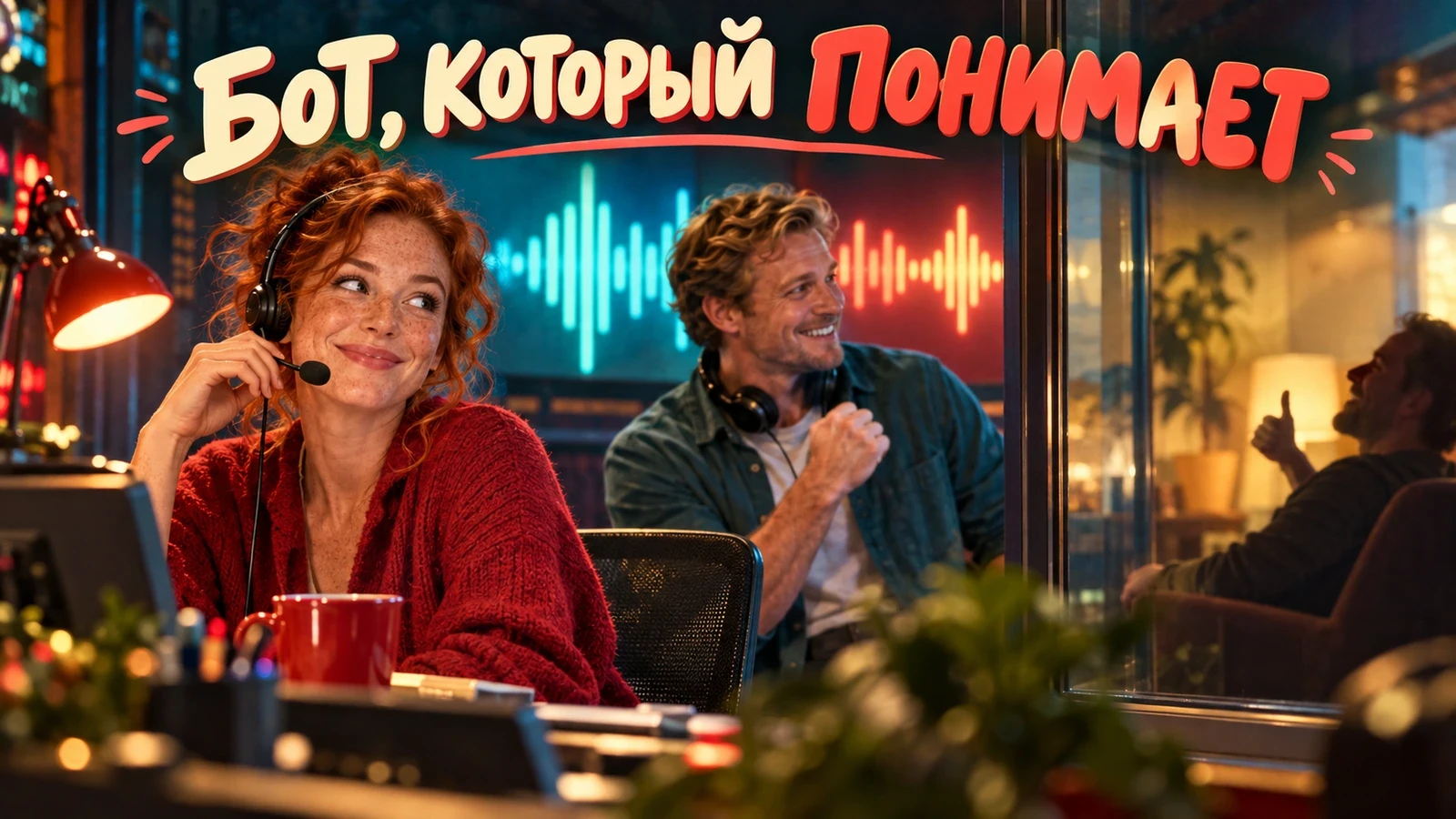 Живой кинопостер о понятном диалоге бота с клиентом и оператором