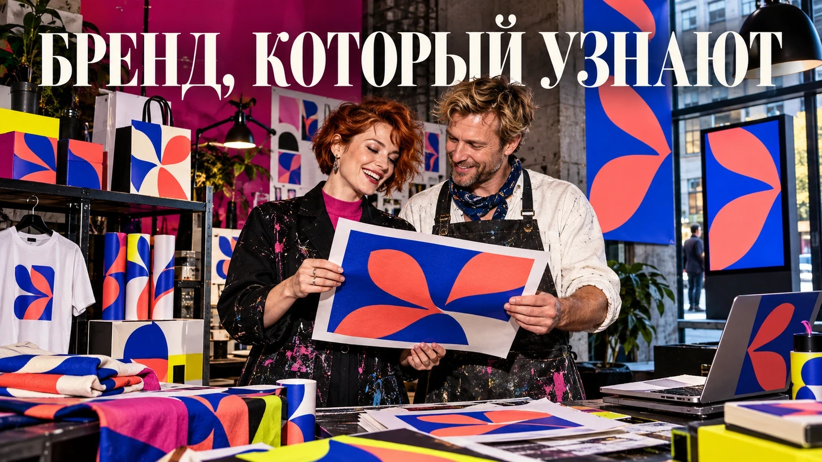 Креативный директор и печатник разворачивают узнаваемую айдентику на разных носителях