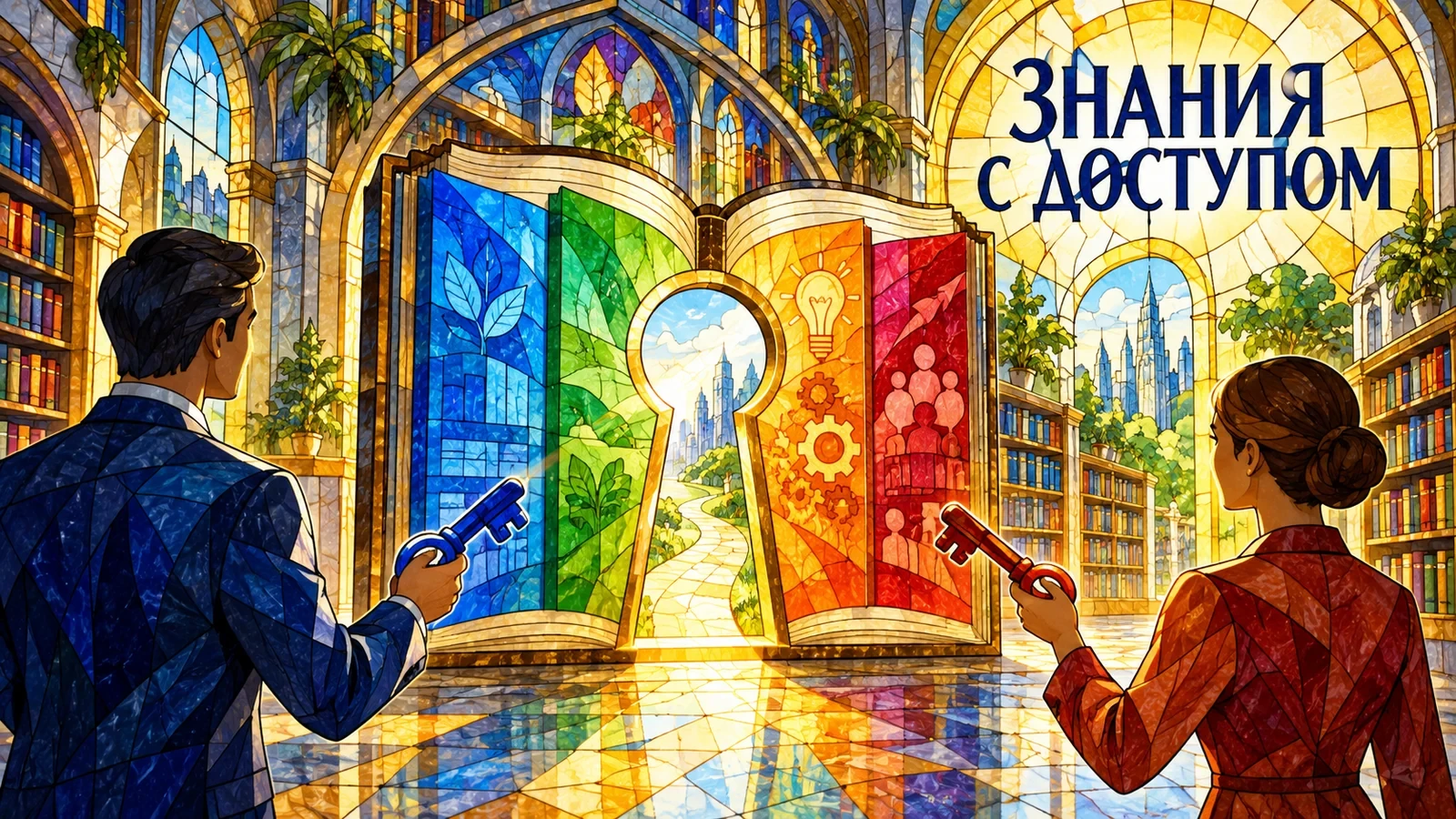 Авторский цветной постер: «ЗНАНИЯ С ДОСТУПОМ»